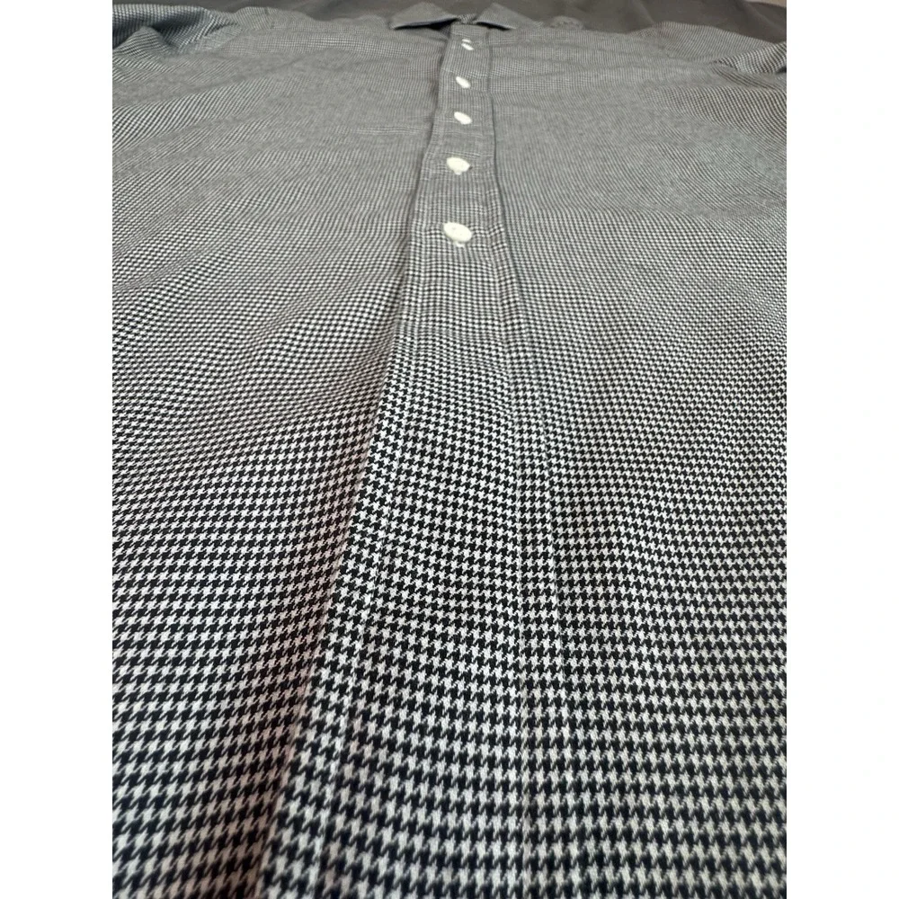 Polo Ralph Lauren Curham Classic Fit Men's Small Black‎ White Houndstooth L/S